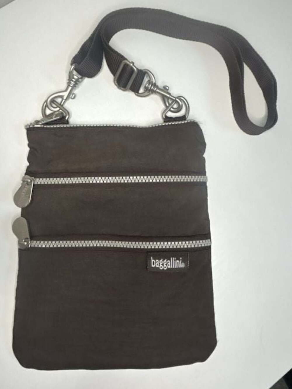Baggallini Nylon Multi-Pocket Crossbody Travel Bag with  Removable Strap